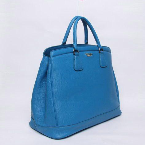 2014 Prada original grainy calfskin tote bag BN2440 blue